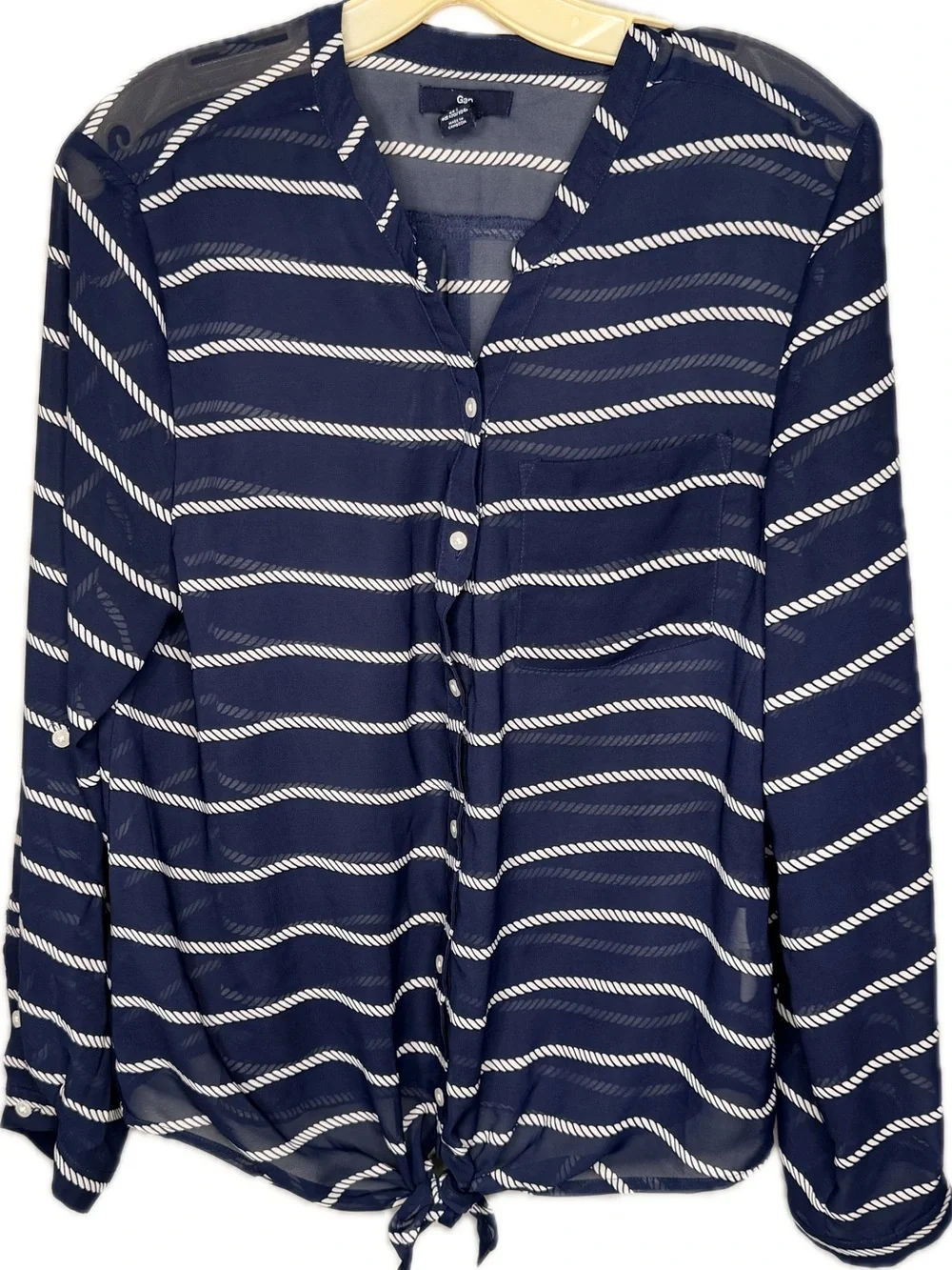 Gap Navy Sheer Top - Picture 1 of 7